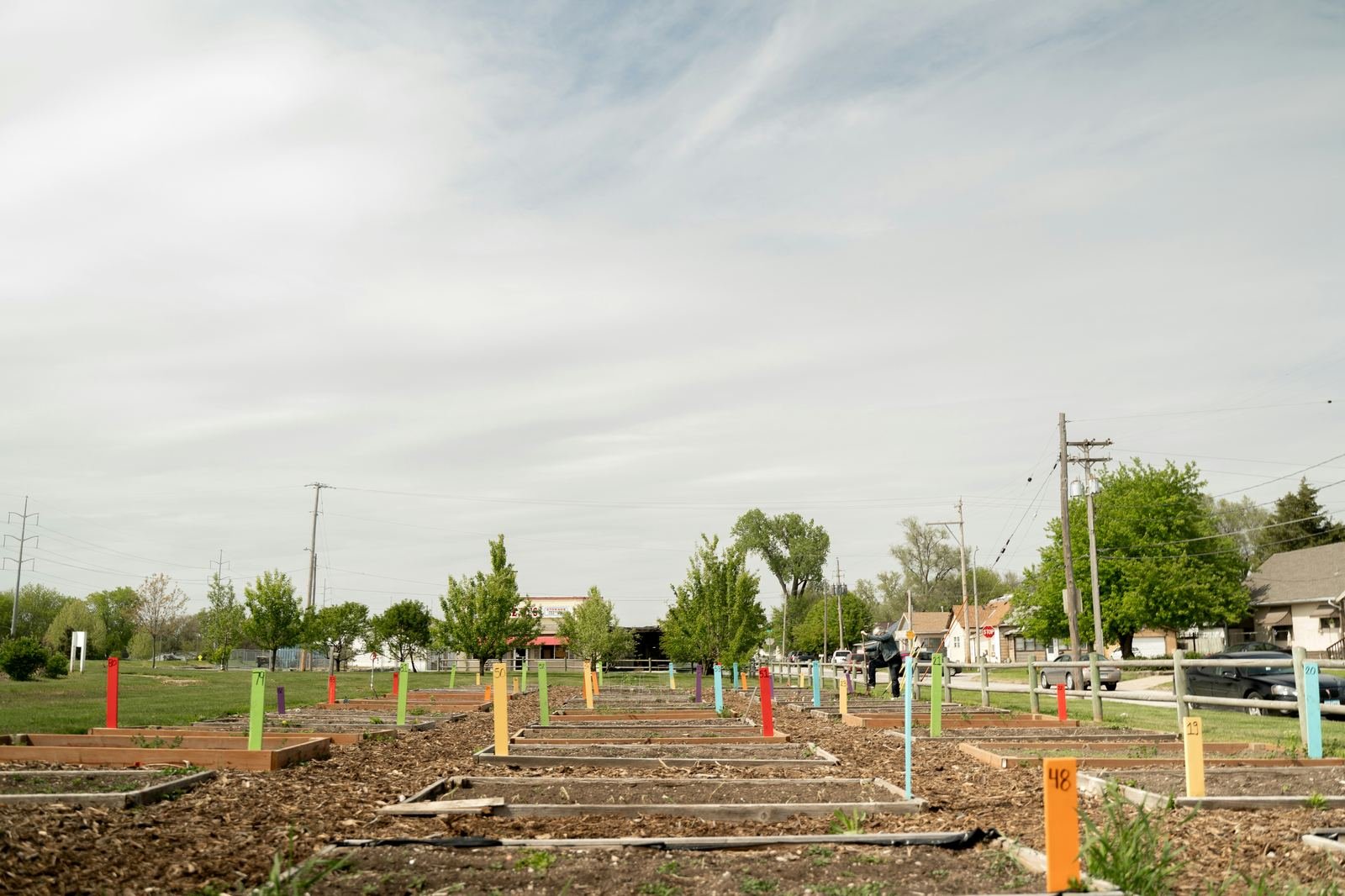 Marked-out residential plots ready for development